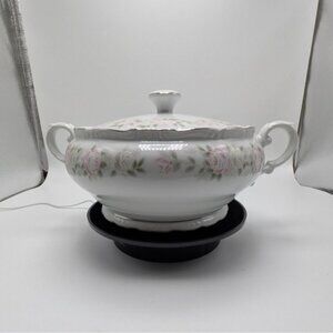 Sheffield Classic 501 Japan Covered Vegetable Serving Dish Bowl Floral Design